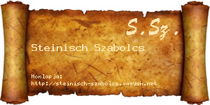 Steinisch Szabolcs névjegykártya