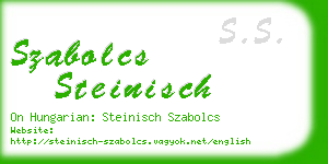 szabolcs steinisch business card